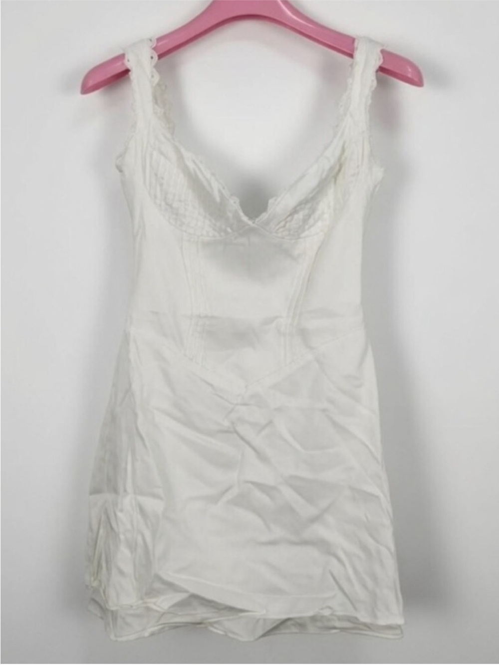 HOUSE OF CB 'Tilly' White Pin Tuck Mini Dress /Size XSmall (Plus) $239 - Picture 8 of 9